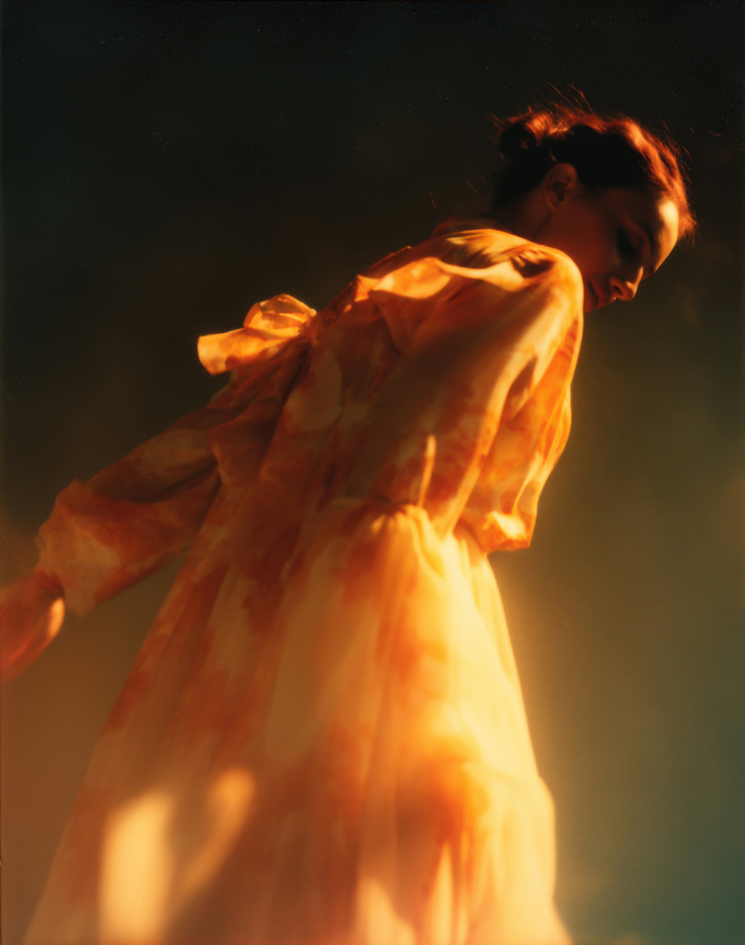 A warm motion portrait expressing a deliberate shift