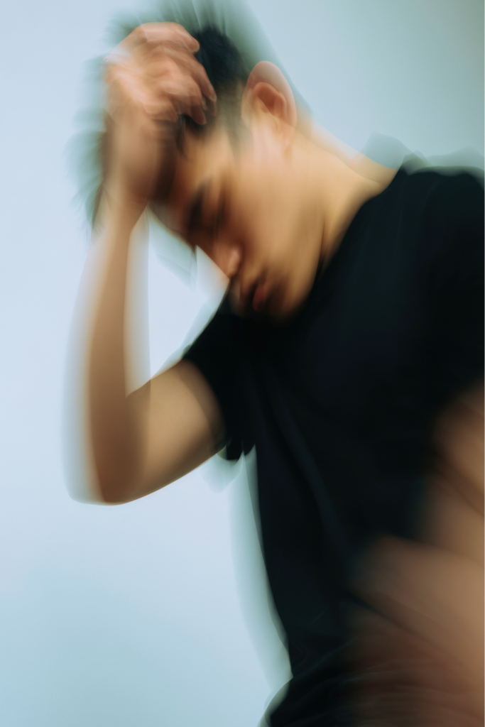 A blurred portrait expressing movement and change