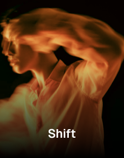 A figure in motion representing the Shift stage